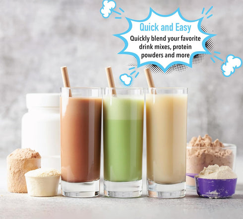 Elementi Milk Frother Wand & Drink Mixer Handheld, Protein Mixer, Milk Frother Handheld Mixer, Coffee Mixer Wand, Coffee Stirrers Electric Mini Mi...