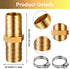 4 Pieces 3/4 Inch Garden Hose Repair Mender Solid Brass Water Hose Connector Splicer Mender with 8 Pieces Stainless Steel Tightening Clamp and Sea...