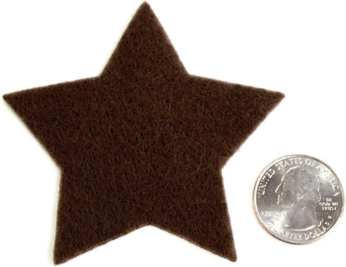 Playfully Ever After 3 Inch 35pc Felt Stars (Brown)...