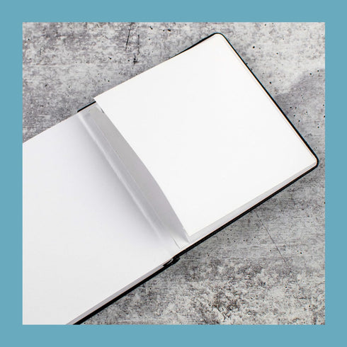 Ricco Bello 5.5 x 5.5 inch Small Square Sketchbook for Drawing - 180 GSM Thick Paper, Faux Leather Hardcover, for Use with Pen, Pencil, Water Base...