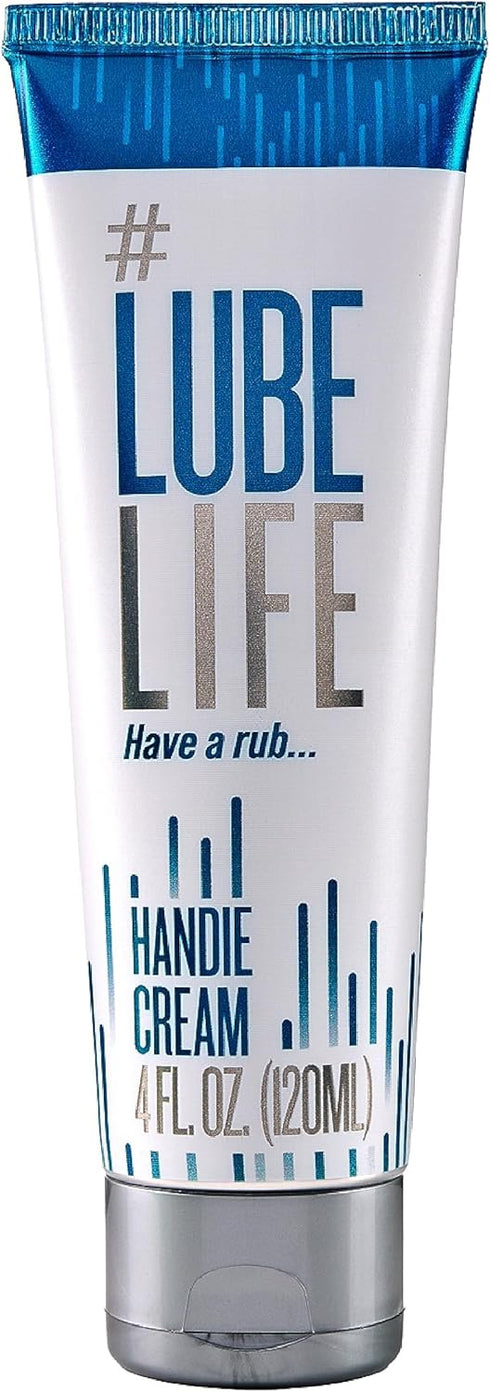 Lube Life Handie Cream, Water-Based Lube for Men and Couples, Made with Natural Ingredients, Creamy Texture, 4 Fl Oz...