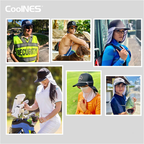UV Sun Protection Neck Drape Adjustable Multifunctional 2 in 1 Face covering for Outdoor Fishing - Unisex (CoolNES-FSkull)...