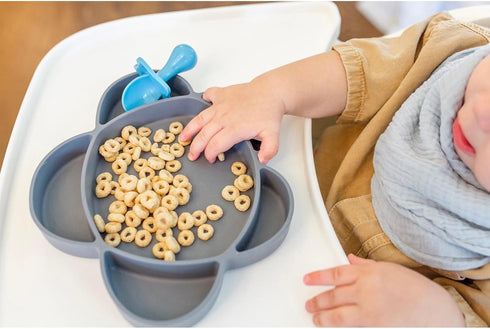 grabease Silicone Suction Plate for Baby & Toddler Self-Feeding, 6-Section Dish With Stay-Put Grip, BPA and Phthalates-Free, Dishwasher and Microw...