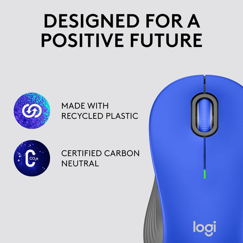 Logitech Signature M550 L Full Size Wireless Mouse - for Large Sized Hands, 2-Year Battery, Silent Clicks, Bluetooth, Multi-Device Compatibility -...
