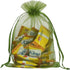 HRX Package 100pcs Organza Drawstring Bags Olive Green, 4 x 6 inch Candy Mesh Gift Bags Jewelry Pouches Small Christmas Sachet...
