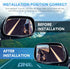 BBTO Blind Spot Car Mirror 4 Pack 360 Degree Glass Traffic Safety Rearview Mirror Rectangle Convex Spot Frameless Adjustable Self Adhesive Angle f...