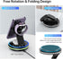 Wireless Charger, 4 in 1 15W Fast Charging Station Magnetic Adsorption,Colorful Light, Qi Foldable Rotatable charger Stand for iPhone 15/14/13/12 ...