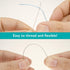 The Beadsmith Basic Elements Collapsible Eye Needles – 5 Inch Long – Flexible Twisted Wire – Large Eye, Easy to Thread – 4 Medium Needles...