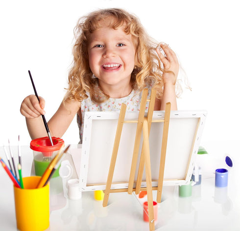ESRICH 2pcs 17 Inch Tabletop Easels, Easel Stand for Painting,Tripod, Painting Party Easel, Kids Student Desktop Easel for Painting,Paint Easel fo...