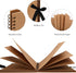 Scrapbook Album with 60 Pages Thick Kraft Paper, 8×8in Brown DIY Photo Book, Small Memory Book with Photo Corners for Baby Family Lovers Pets...