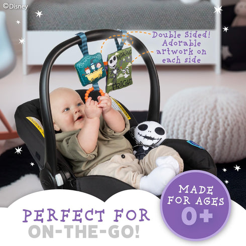 KIDS PREFERRED Disney Baby The Nightmare Before Christmas - 3 Piece Gift Set with Stuffed Jack Skellington Plush and Activity Toys for Babies and ...