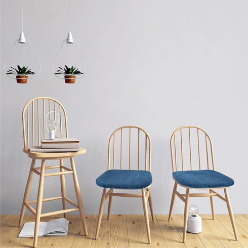 Blue Foam Seat Cushions Kitchen Chairs Pads for Dining Chairs Non Slip Office Seat Cushions Washable U Shaped Soft Thick Large Metal Wooden Chair ...