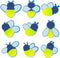 72 Pcs Firefly Cutouts Paper Firefly Bulletin Board Cutouts Firefly Shaped Die Cut for Classroom Decor Teachers Kids DIY Craft Firefly Theme Schoo...