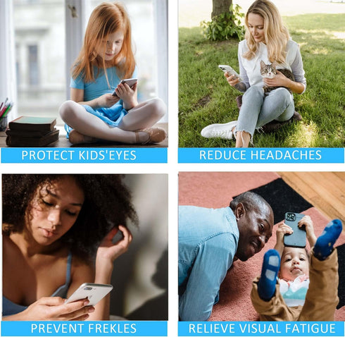 2 pack Anti Blue Light Tempered Glass Screen Protector Compatible with Samsung Galaxy A14.Eye Protection Tempered Glass Film,No Bubbles,9H Hardnes...