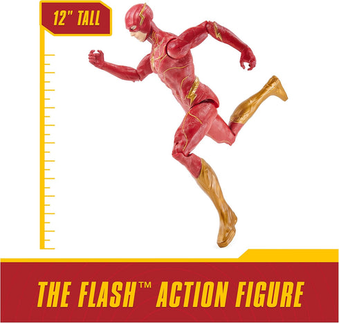DC Comics, The Flash Action Figure, 12-inch The Flash Movie Collectible, Kids Toys for Boys and Girls Ages 3 and up...