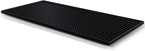 Esatto 12" x 6" Professional Service Mat, Black – Sturdy Thick Durable and Stylish Service Bar Mat for Spills, Coffee, Bars, Restaurants, Counter ...
