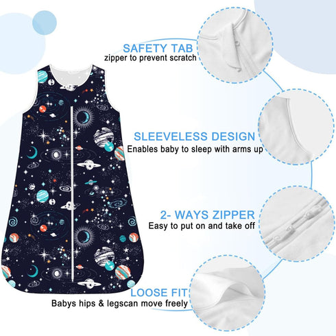 Space Baby Wearable Blanket Sleeping Sacks, Unisex Space Baby Stuff, 0-6M...