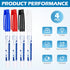 4 Pcs Deep Reach Markers Long Nose Marker Waterproof Deep Hole Marker Carpenter Ink Marker 30 mm Reach Permanent Markers and Marker Pens for Carpe...
