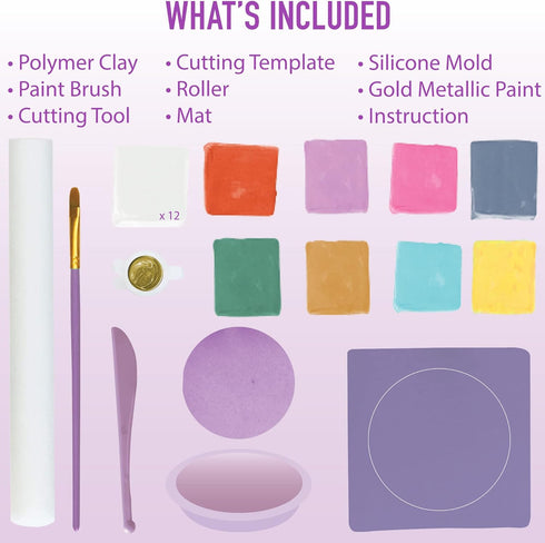 JOiFULi Make Your Own Clay Jewelry Bowls Arts and Crafts Kit Gifts for Girls Kids Ages 8 9 10 11 12 Years Old...