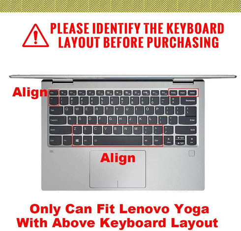 English Silicone Keyboard Cover for Lenovo Yoga C940 C740 14" |Yoga C930 930 920 13.9" |for Lenovo Flex 14 14" |Yoga 720 720S 730 13.3" |Yoga 730 ...