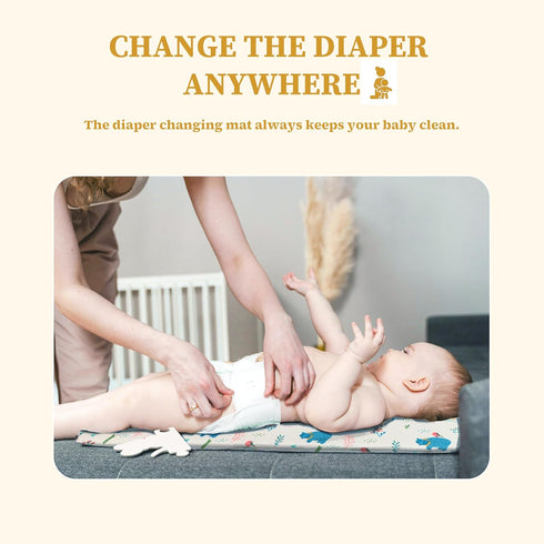 Safe and Sound Baby Diaper Changing Pad, Waterproof 27.5x19.6 inch Portable Reusable Soft Changing Pad Liners Mat, Leakproof Crib Diaper Pad Unise...