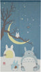 Studio Ghibli Totoro Noren Curtain Tapestry Winter Sky and Crescent Moon...