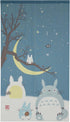 Studio Ghibli Totoro Noren Curtain Tapestry Winter Sky and Crescent Moon...