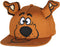 Scooby Doo Embroidered Character Face Adult Adjustable Snapback Hat Cap with 3D Ears Brown...