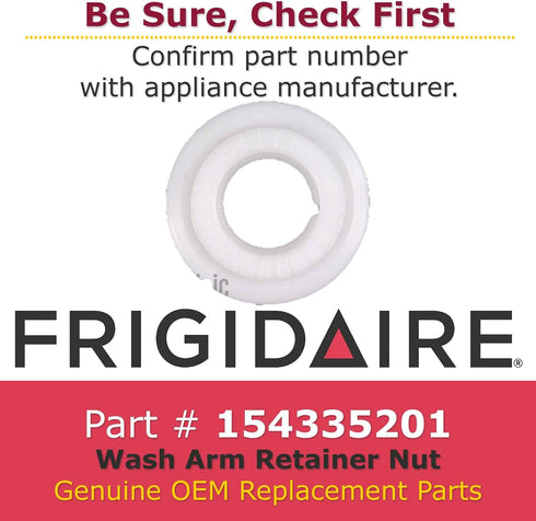 GENUINE Frigidaire 154335201 Wash Arm Retainer Nut Dishwasher...