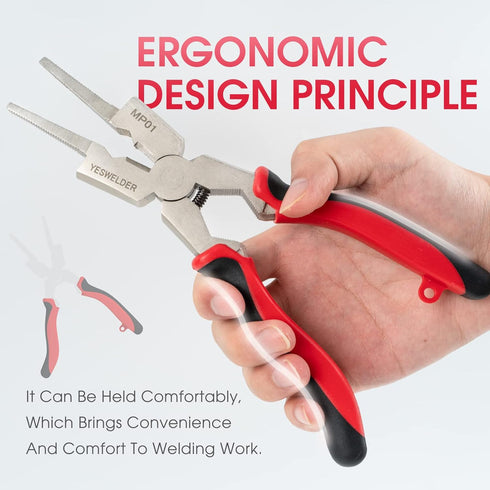 YESWELDER 8-Inch MIG Welding Pliers with Rentention Chain, Anti-Rust MIG Welding Pliers for Professional Welding...