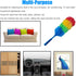 3 Pack Upgrade 19” Rainbow Static Feather Duster with Beandable and Washable Head - More Fibers Bigger Head Less Loss of Fiber...