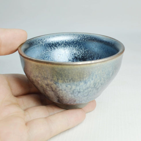 Janzhan Tea cup Chinese Kungfu Teacup 120ml Tea Bowl Temmoku Jianzhan Cup (4oz)...