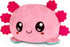 TeeTurtle - The Original Reversible Axolotl Plushie - Pink + Blue - Cute Sensory Fidget Stuffed Animals That Show Your Mood...