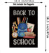 Back to School Garden Flag Pencil Book Alarm Clock Schoolbag Burlap Black Flag Double Sided First Day to School Outside Yard Lawn Decorations 12.5...