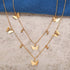 Adjustable Butterfly Pendant Necklace Earrings Set for Women Butterfly Pendant Choker Butterfly Hoop Earrings Jewelry (Gold Set)...