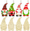 32 Pcs Gnome Wooden Hanging Ornaments, Unfinished Wood Cutouts Slices Elf Paintable Christmas Ornaments with Rope for Various Festivals DIY Craft ...