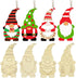 32 Pcs Gnome Wooden Hanging Ornaments, Unfinished Wood Cutouts Slices Elf Paintable Christmas Ornaments with Rope for Various Festivals DIY Craft ...