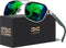 LUENX Aviator Sunglasses for Men Square Polarized Polygon Lens - UV 400 Protection with Accessories 61MM Driving Outdoor...