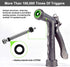 Hose Nozzle 2 Pack, Full Size Pistol Grip Water Nozzle Sprayer with Threaded Front, High Pressure Nozzle, Adjustable Spray Water Flow for Watering...