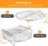 Air Fryer Rack for Air Fryer Oven, Set of 2 Multi-purpose Air Fryer Accessories Metal Double Layer Wire Rack with Skewer for Ninja, Power XL, Coso...