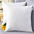 Outlet Decorative 18 X 18 Inch Faux Linen Cloth Pillow Cover Cushion Case for Bench,White, 2 Pieces...