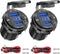 12V USB Outlet 2 Pack, Dual Quick Charge 3.0, Socket Waterproof Aluminum Charger with LED Voltmeter and Power Switch, Adapter for Marine Motorcycl...