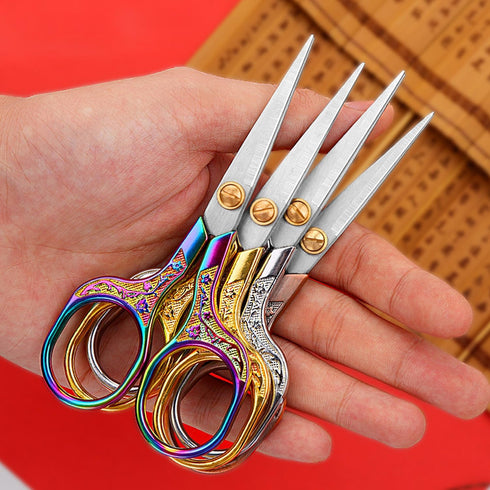 Mini Scissors Stainless Blade Metal Handle 2 Pack Office School Classroom Student Teacher Crafting Fabric Sewing Gift Wrapping All Purpose...