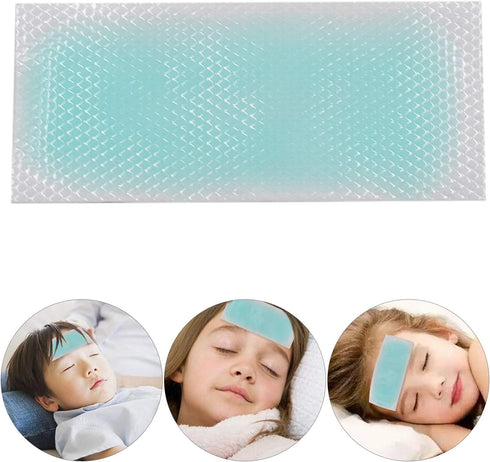 20 Sheets Fever Cooling Gel Patches, Cooling Forehead Strips Cool Gel Pads for Dog Foot Baby Kids Children Adult Relieve Headache,Toothache Pain, ...