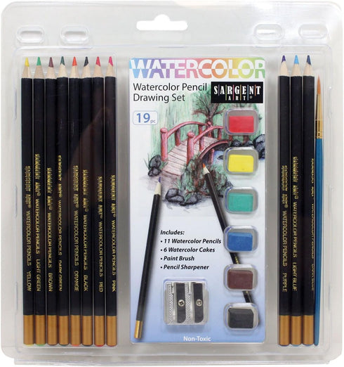 Sargent Art 22-7281 19 Piece Adult Watercolor Pencil Drawing Set...