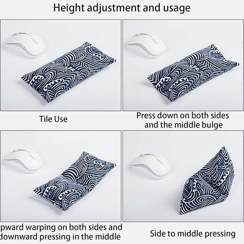 Ergonomic Wrist Rest Bean Bag for Computer Mouse,Memory Foam Wrist Support Pillow Rest Cushion Mat Mousepad for Pain Relief of Tendinitis, Carpal ...
