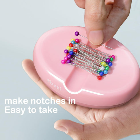 Sizobi Magnetic Pin Holder, Magnetic Pin Cushions for Sewing, Sewing Supplies, Needle Magnetic Quilting Pins Holder Organizer, Bobby Pin Holder, P...