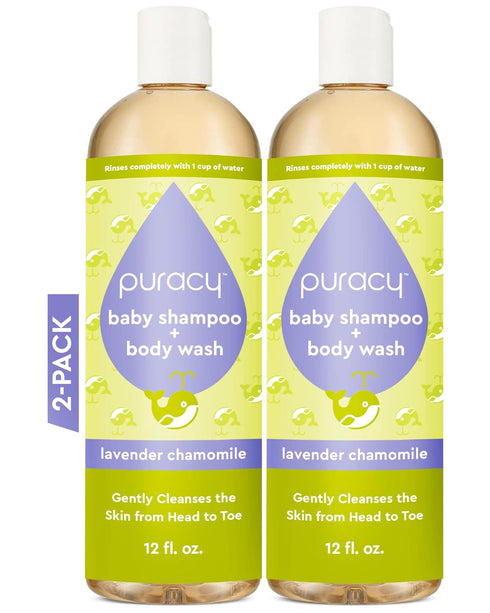 Puracy Baby Shampoo & Body Wash for Children - Pure Ingredients with 12 Fruit & Vegetable Extracts for Silky Smooth Skin, Gentle Lavender Chamomil...