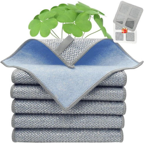 2024 Upgraded Non-Scratch Wire Dishcloth/Reusable All-Purpose Kitchen Towel Cloth with Loop/Wire and Coir Fiber Quick Drying Cleaning Kitchen Towe...