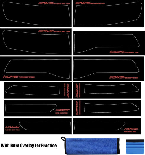 NDRUSH Smoked Taillight Rear Fender Vinyl Tint Film, Precut Overlay, Tail Light Wrap Cover Compatible with 2014-2020 Jeep Grand Cherokee...